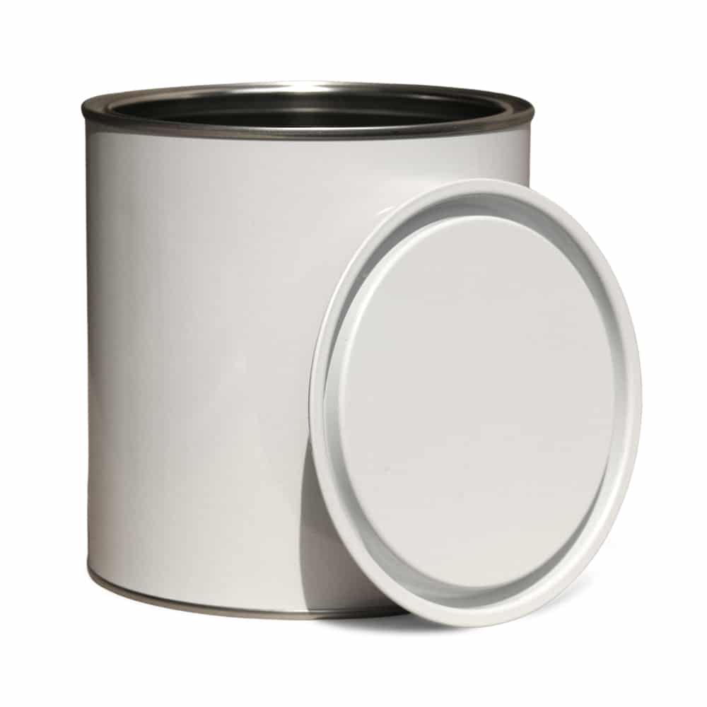 1L White Lever Lids - Plain Internal | Birmingham Tin Box Co.